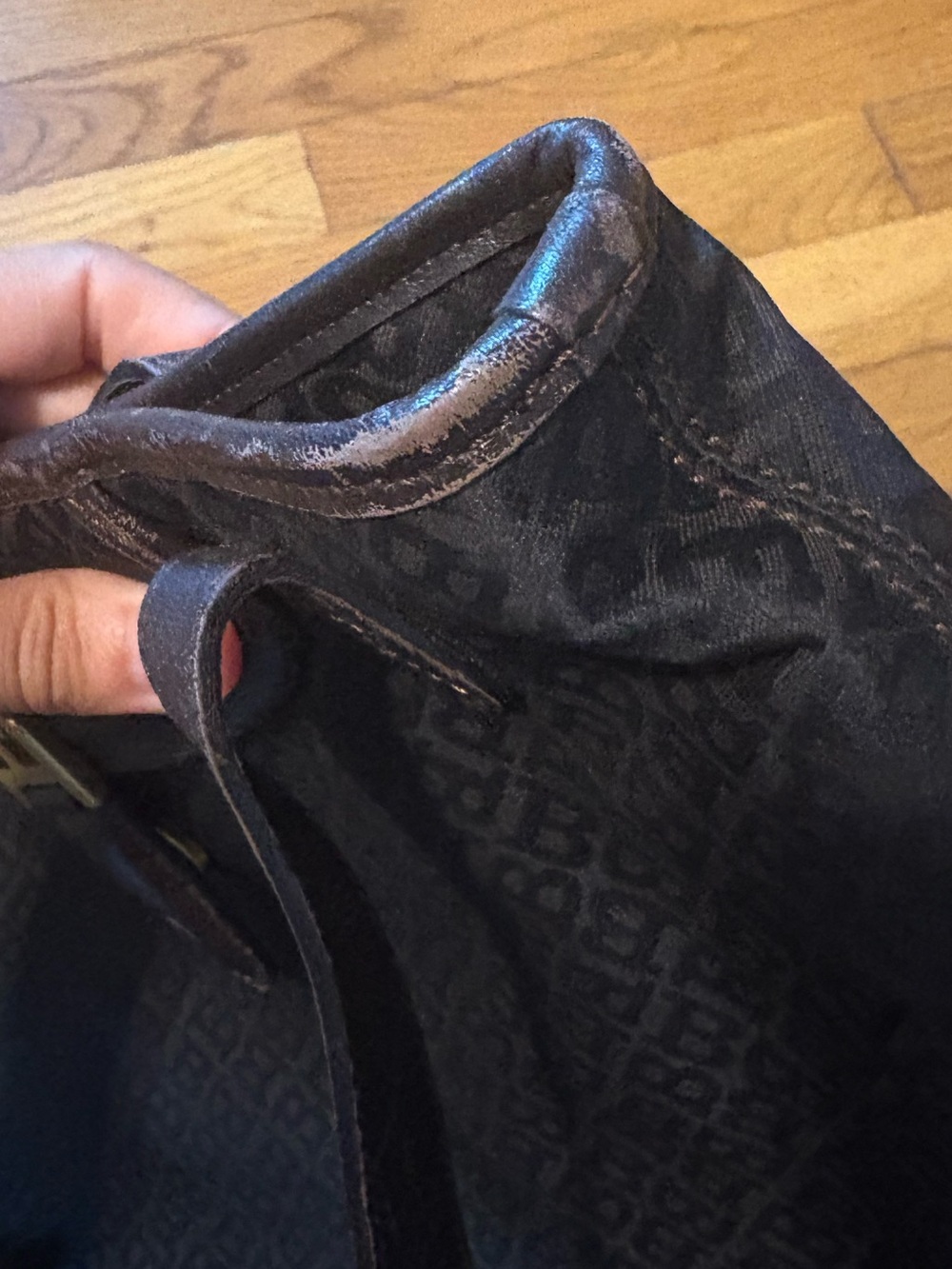 Bally Black Shoulder Tote with Gold Buckle - Picture 12 of 12